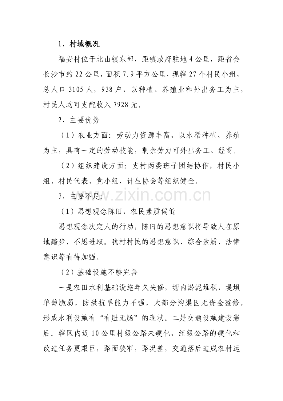 福安村工作发展规划方案.docx_第2页