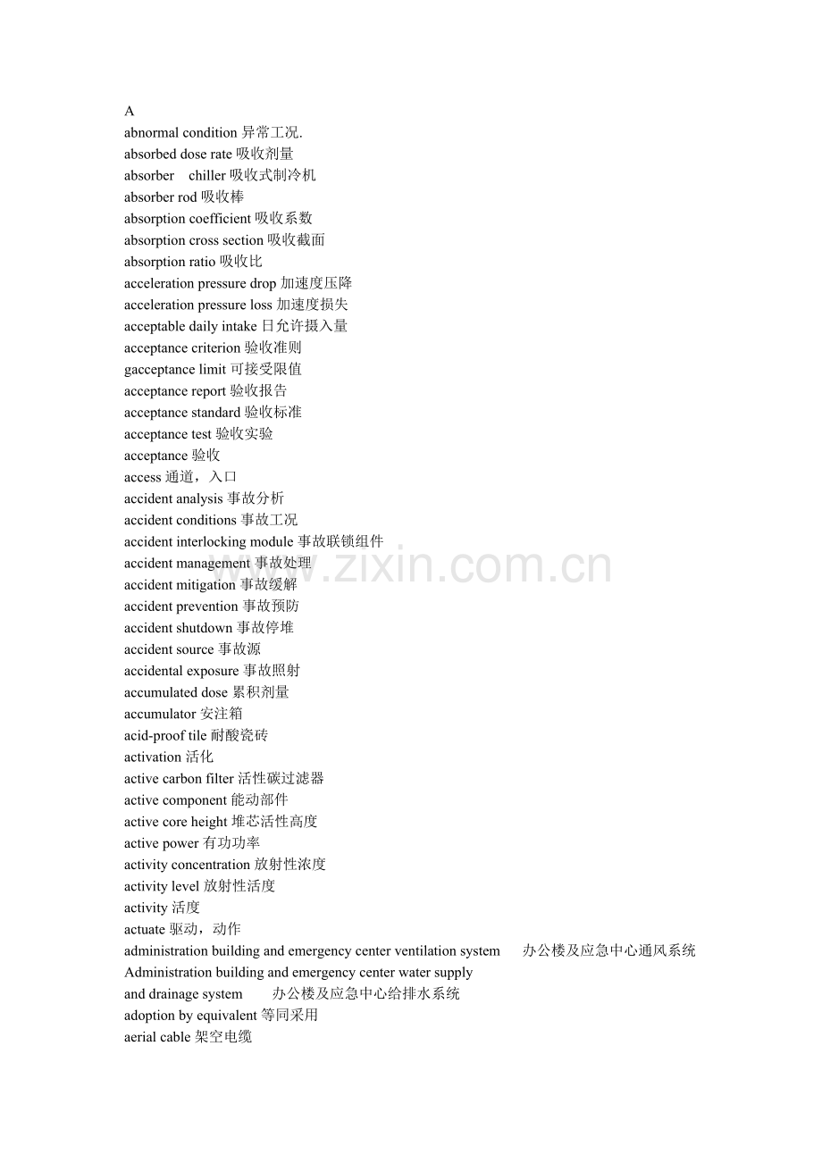 核电英文词汇.doc_第1页