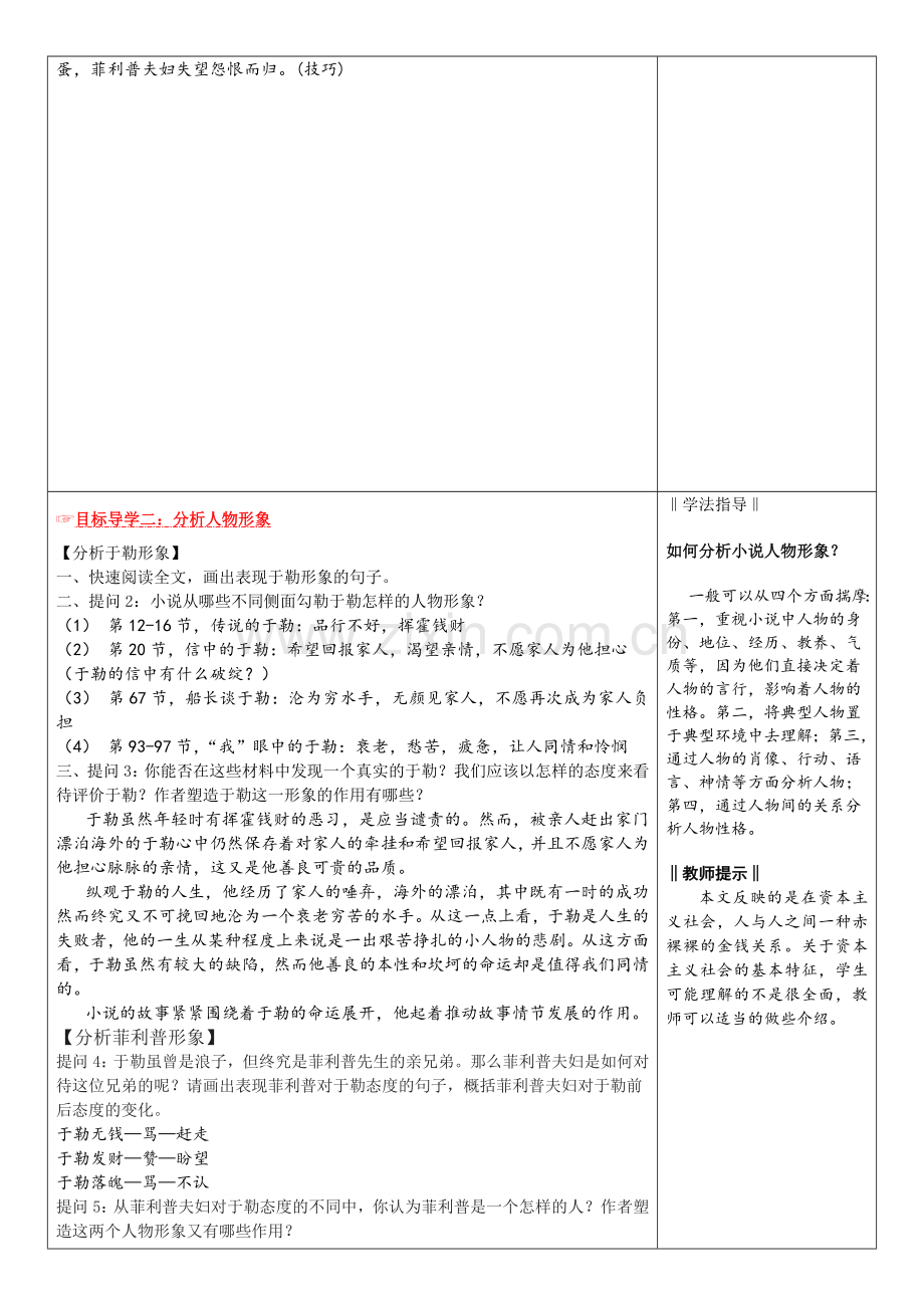 我的叔叔于勒(教案).doc_第2页