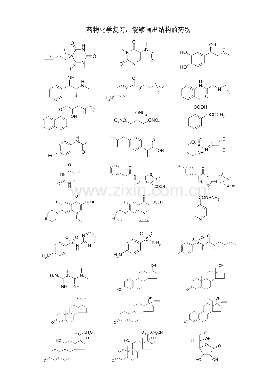 药物化学结构汇总.pdf_第1页