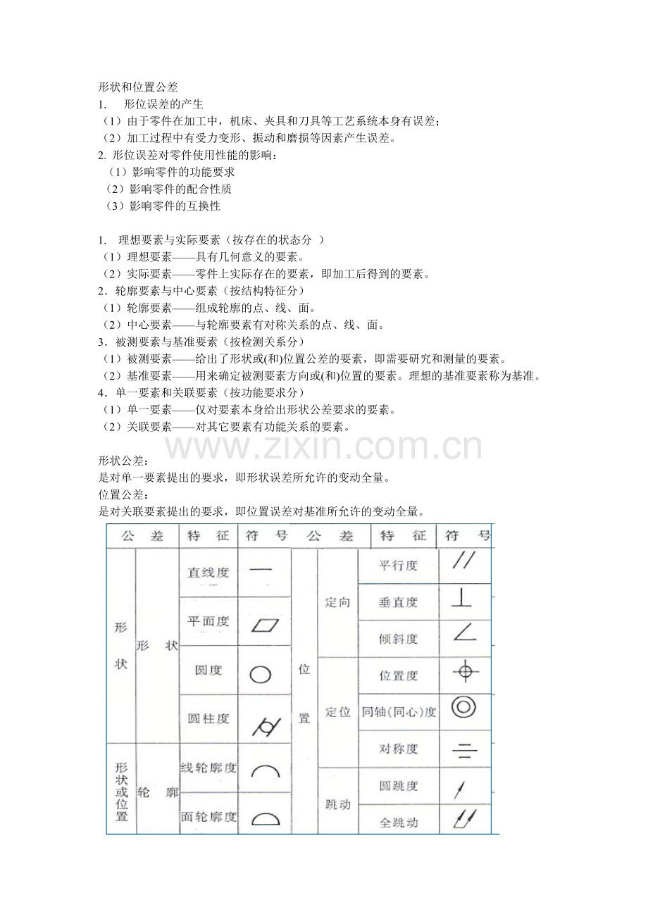 几何精度设计期末复习重点5-形状和位置公差.doc_第1页