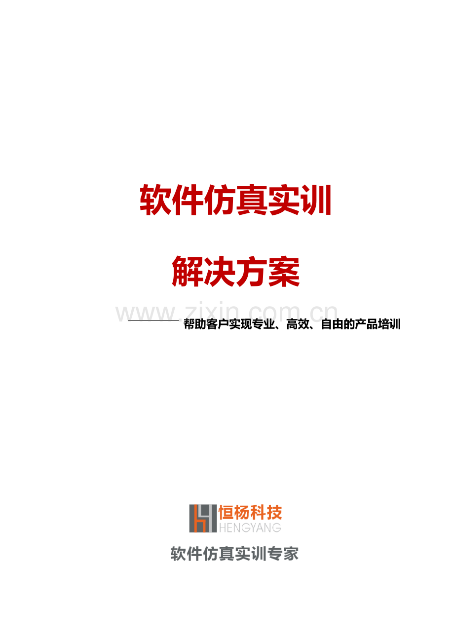 软件仿真实训解决方案白皮书 - 副本.doc_第1页