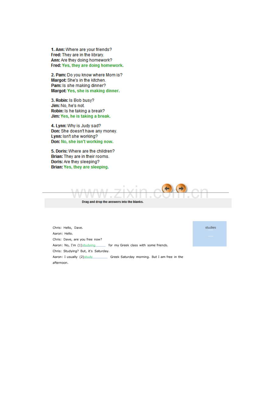 朗文交互第一级module C英语 Review Quiz答案 (不完全版1-3).doc_第2页
