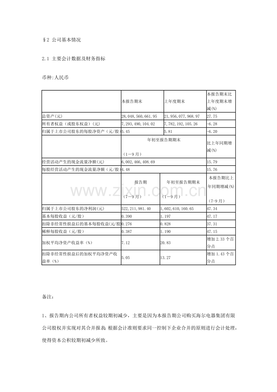 Dprysca青岛海尔股份有限公司XXXX年财务报表.docx_第2页