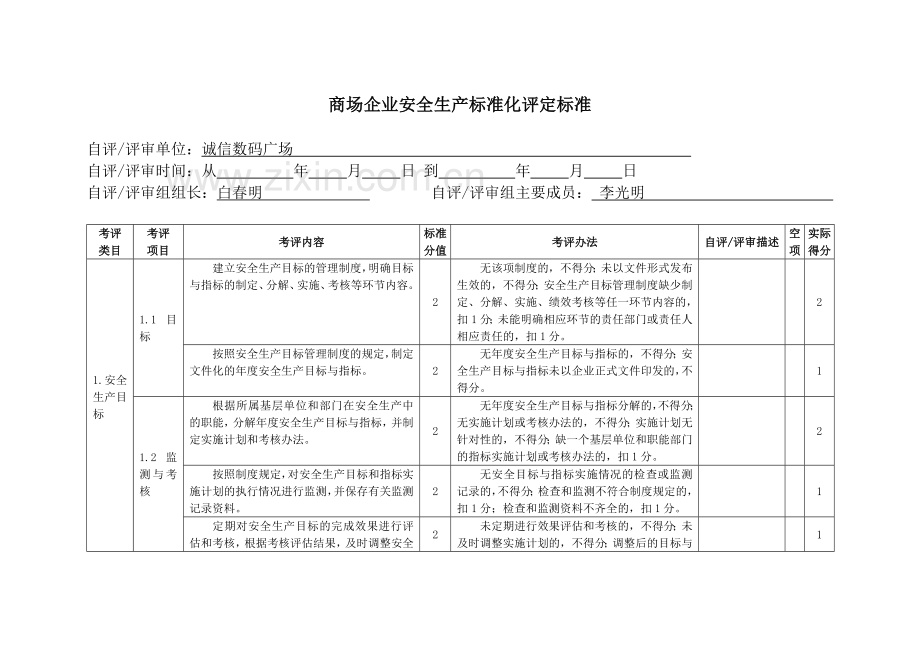 商场企业安全生产标准化评定标准（34页）.docx_第2页