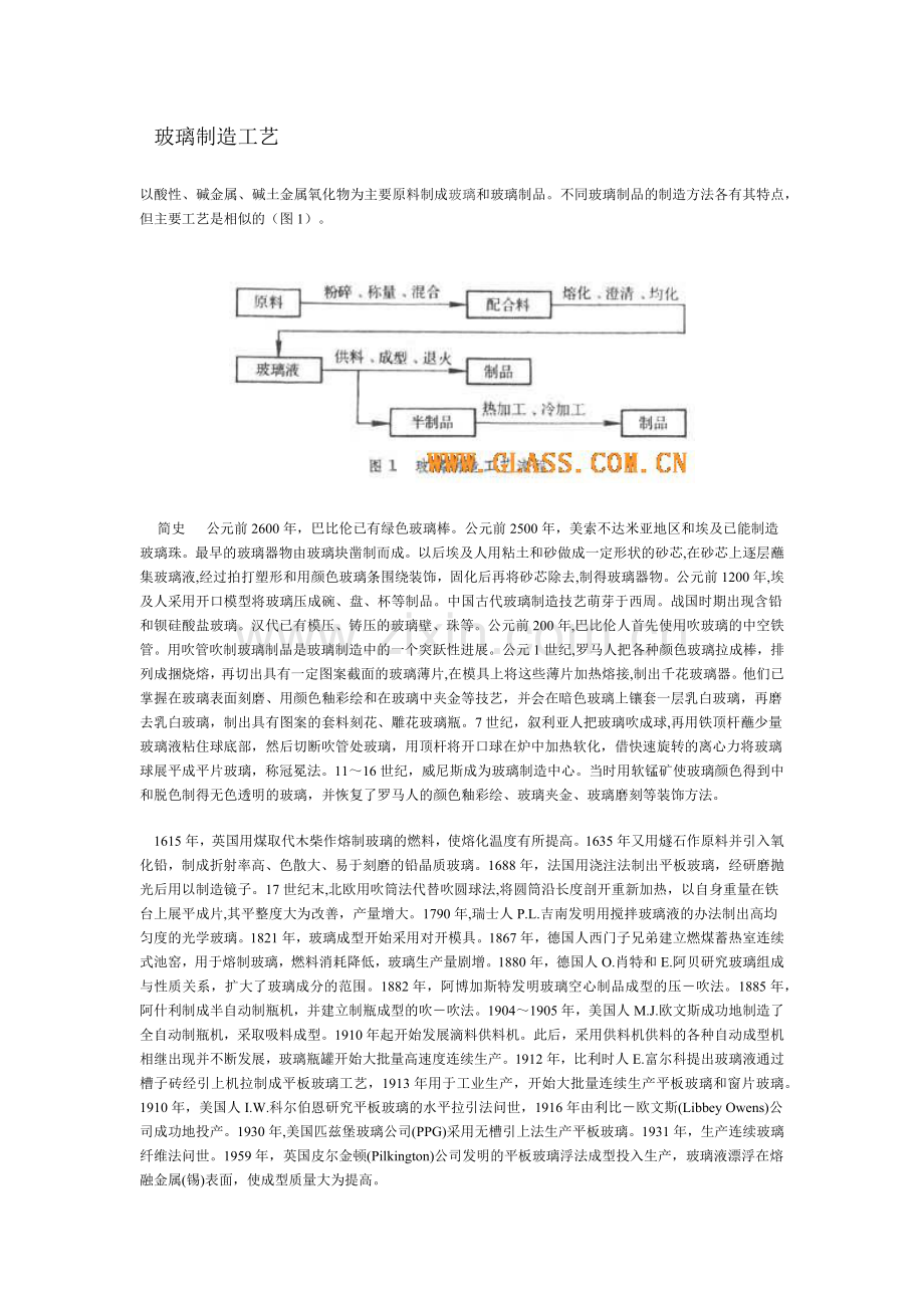 玻璃制造工艺.docx_第1页