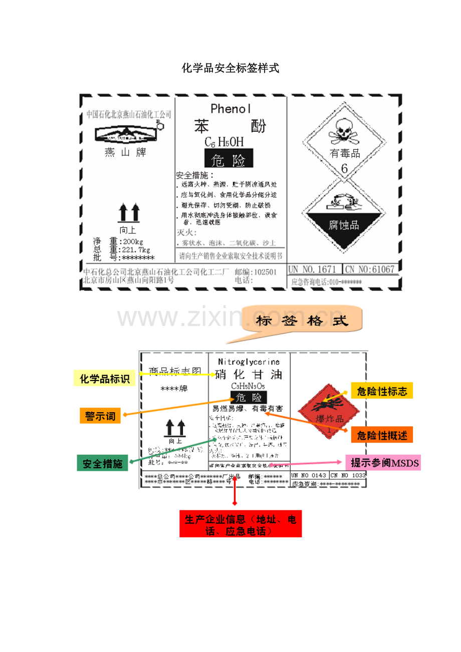 化学品安全标签样式.docx_第1页