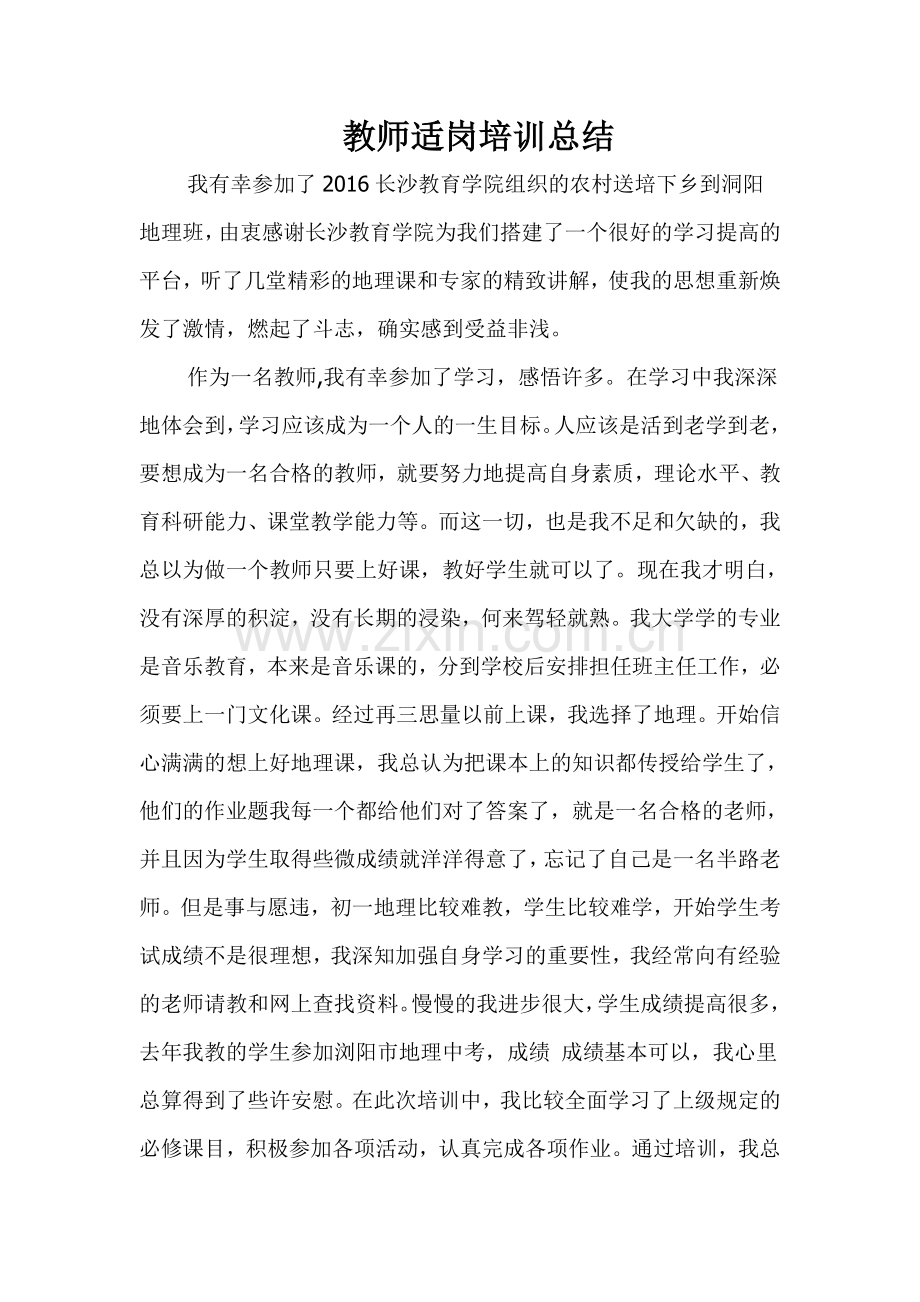 地理送培到洞阳培训总结.doc_第1页