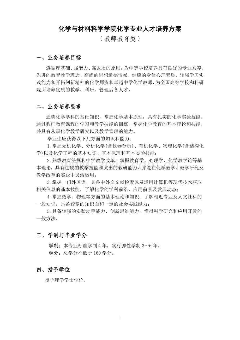 化学教育专业人才培养方案.doc_第1页