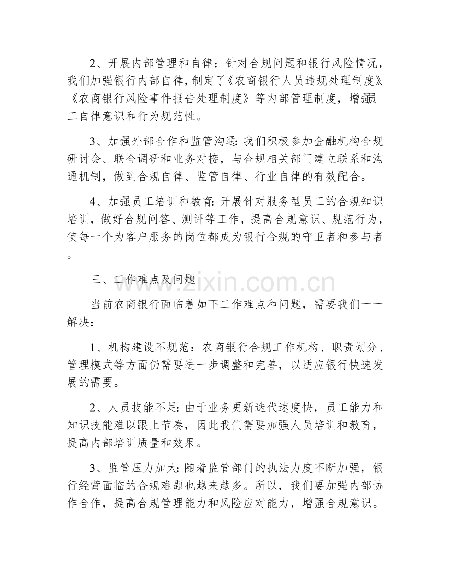 农商银行合规部工作总结.docx_第2页