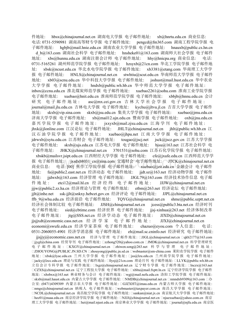 经济类期刊电子邮件地址.doc_第2页