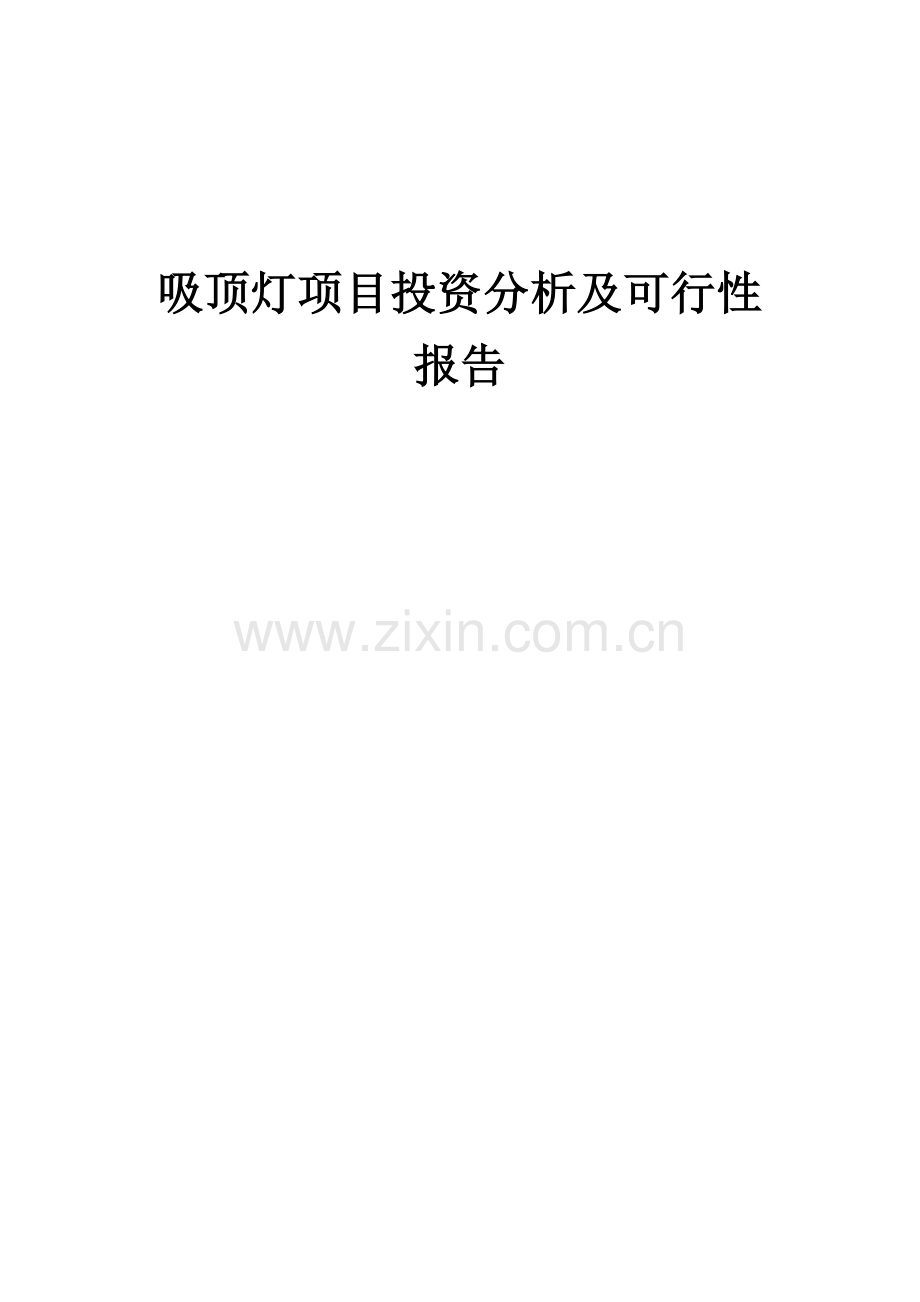 吸顶灯项目投资分析及可行性报告.docx_第1页