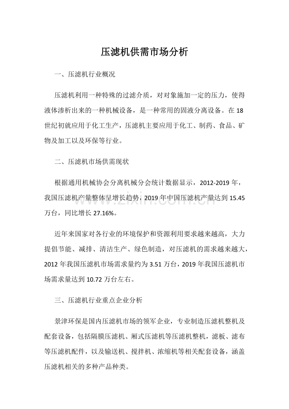 压滤机供需市场分析.docx_第1页