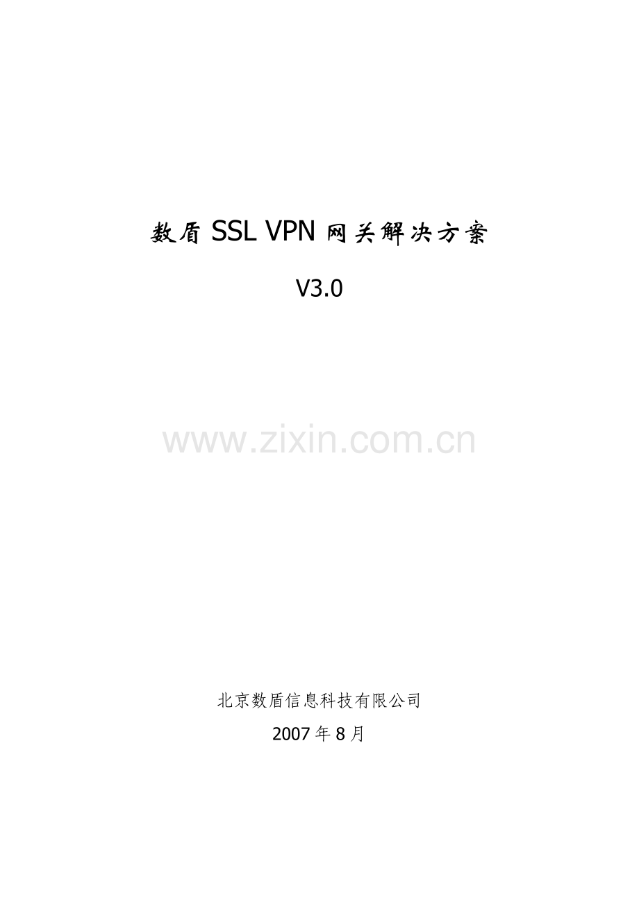 SSL-VPN网关产品方案.doc_第1页