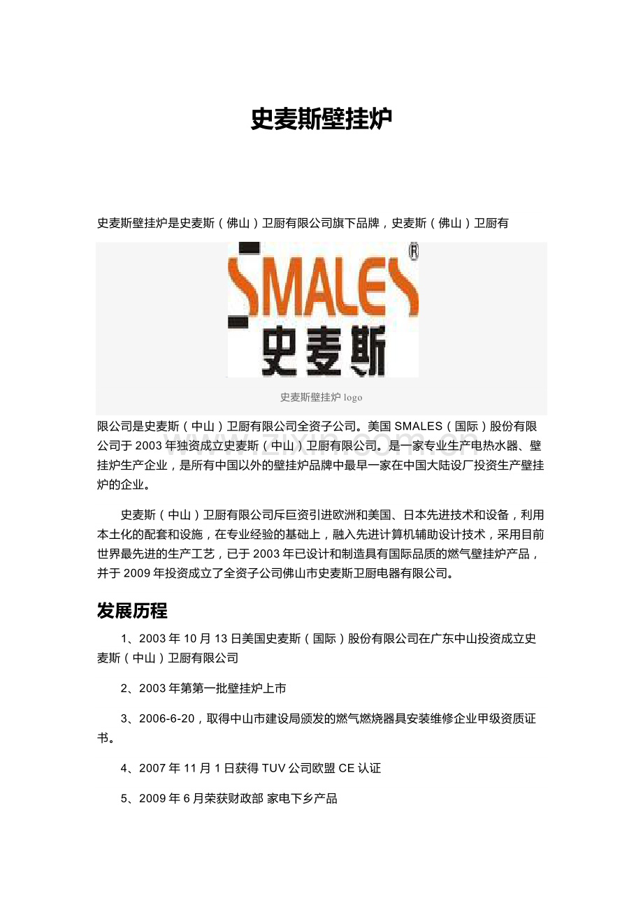 史麦斯壁挂炉.doc_第1页