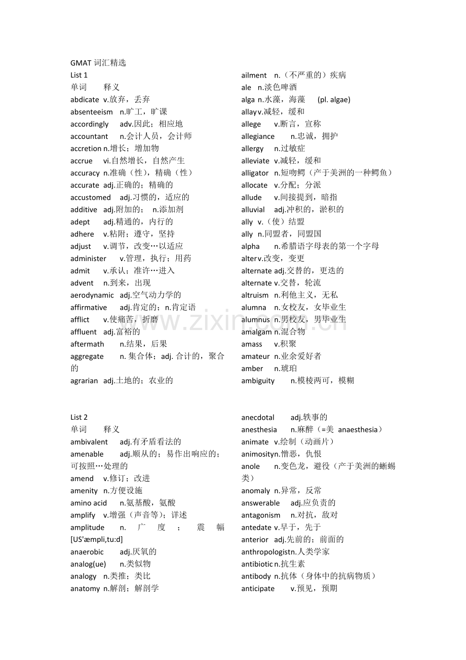 gmat词汇+word+版本.docx_第1页