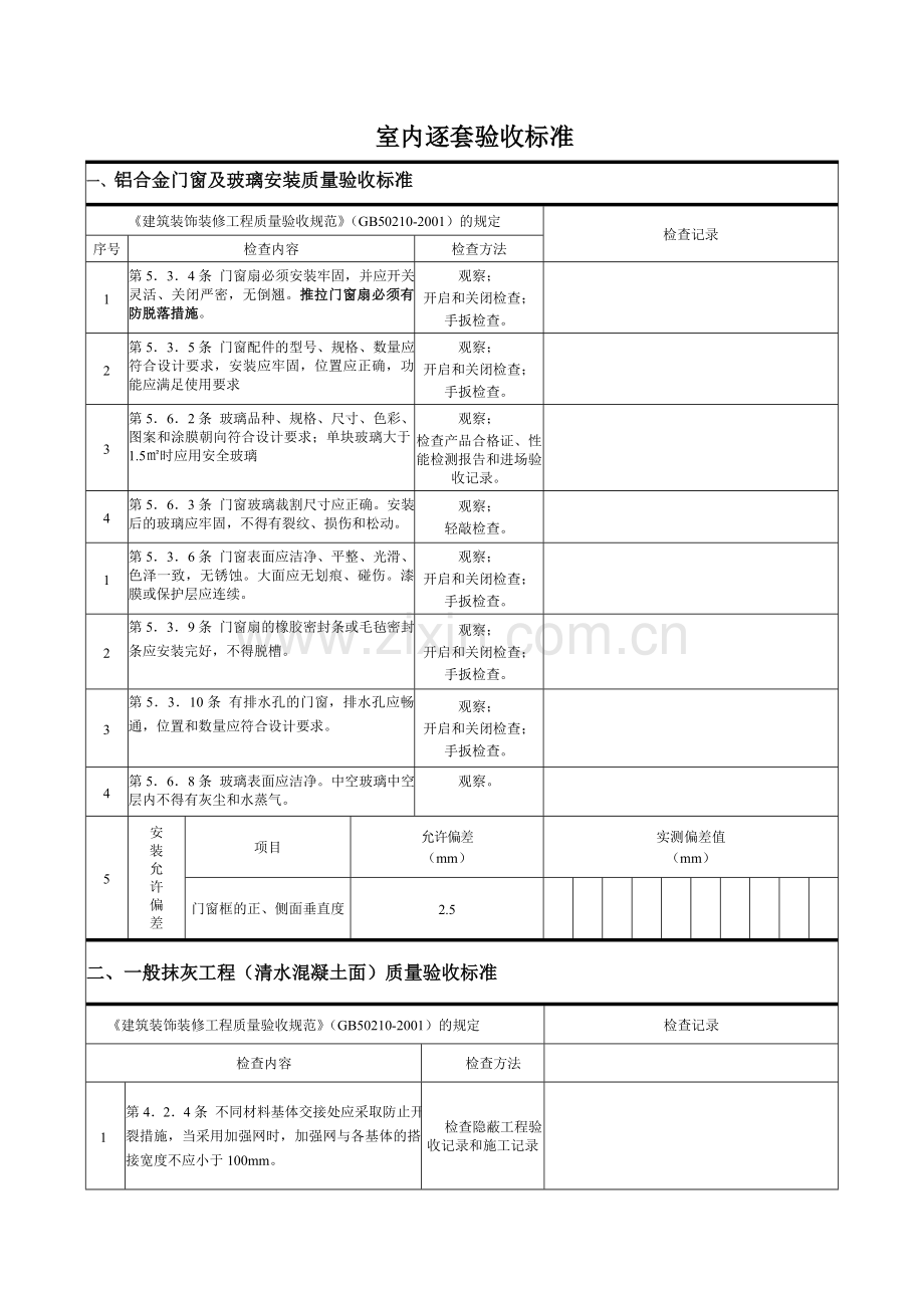 室内逐套验收标准.doc_第1页