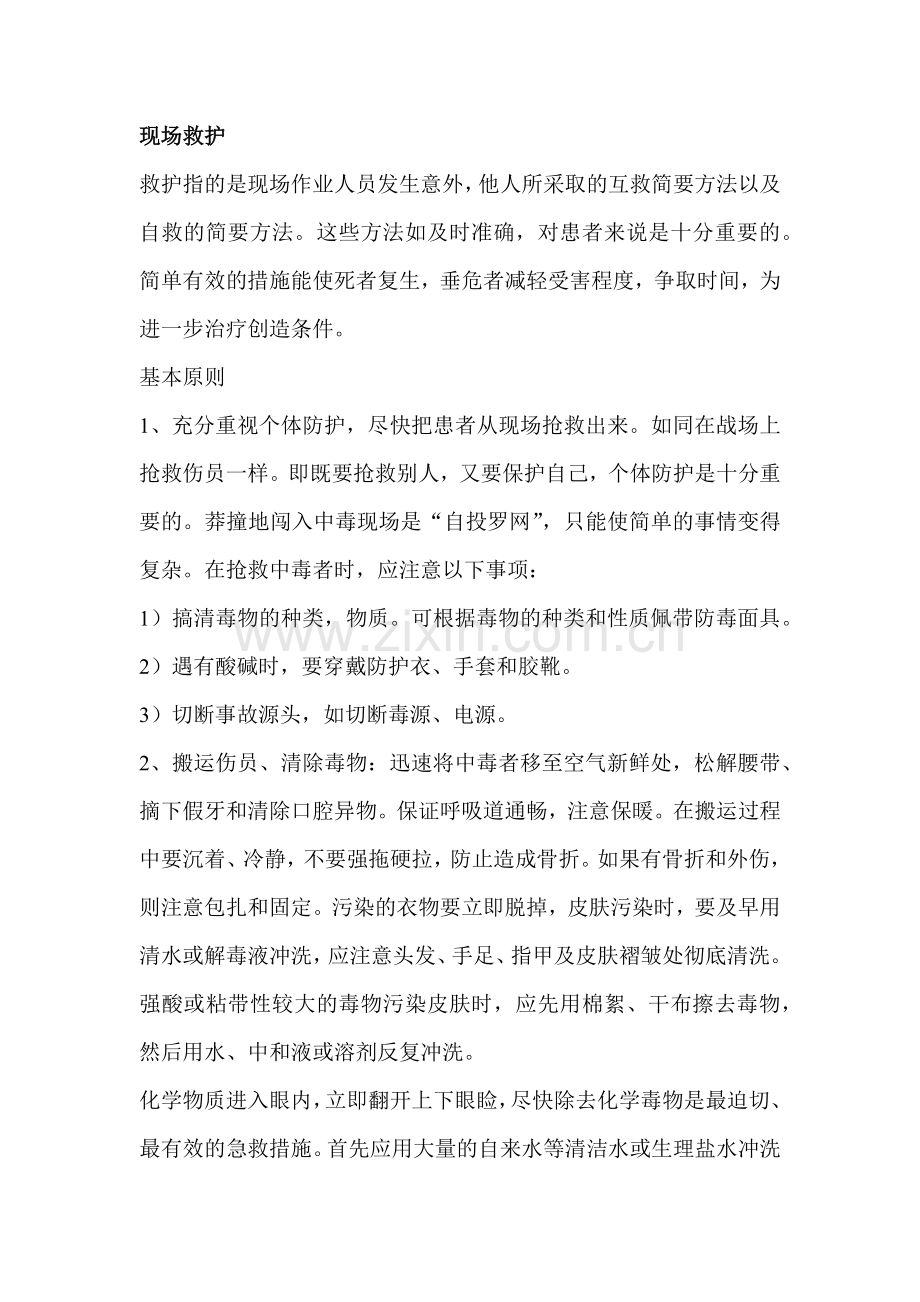 某热电厂现场安全救护.docx_第1页