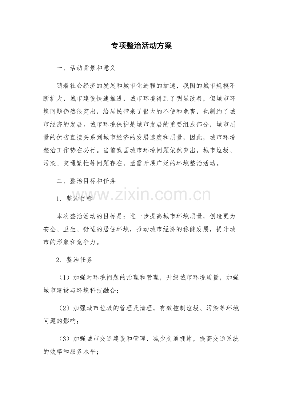 专项整治活动方案.docx_第1页