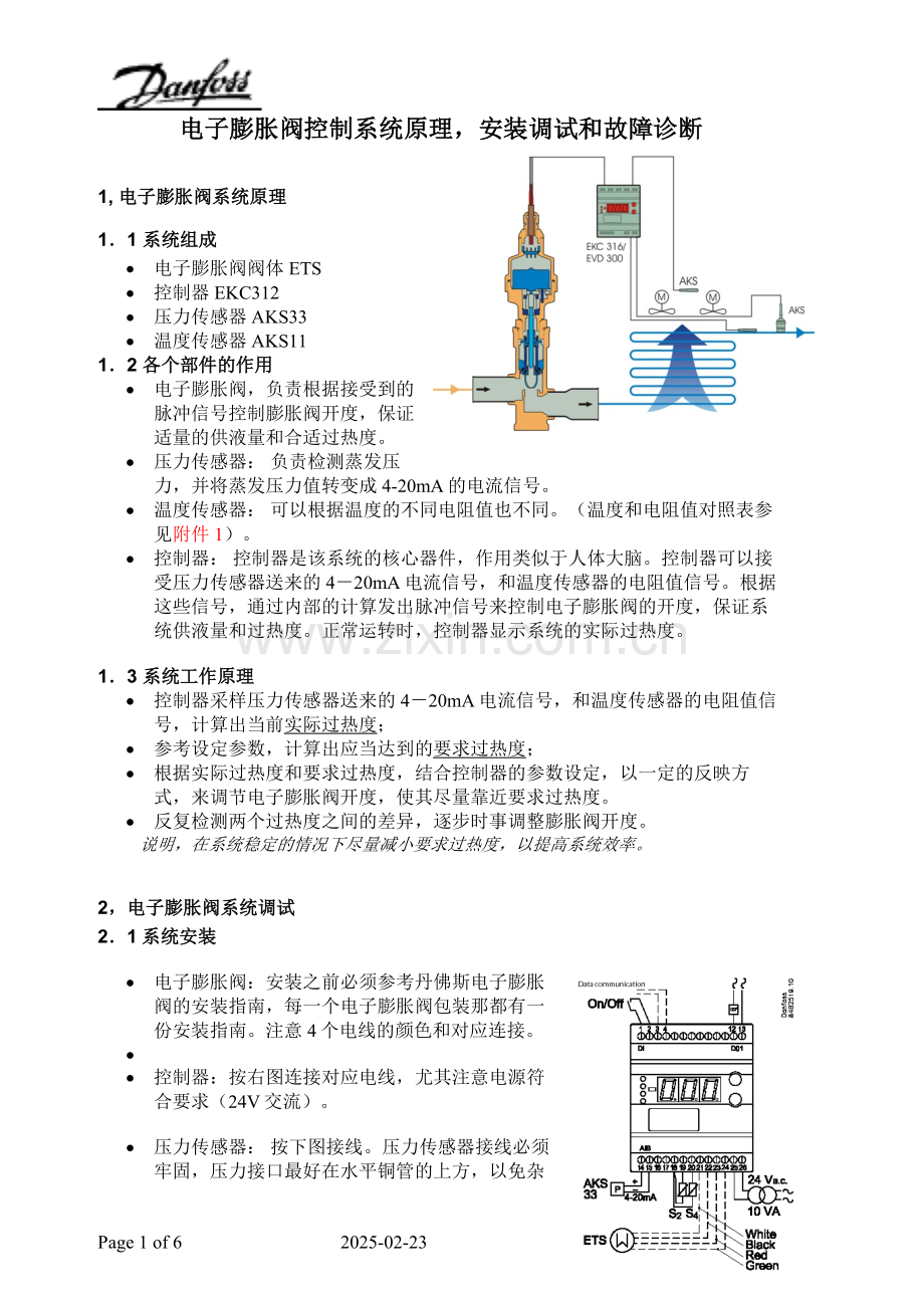 膨胀阀控制系统原理 调试和故障诊断.doc_第1页