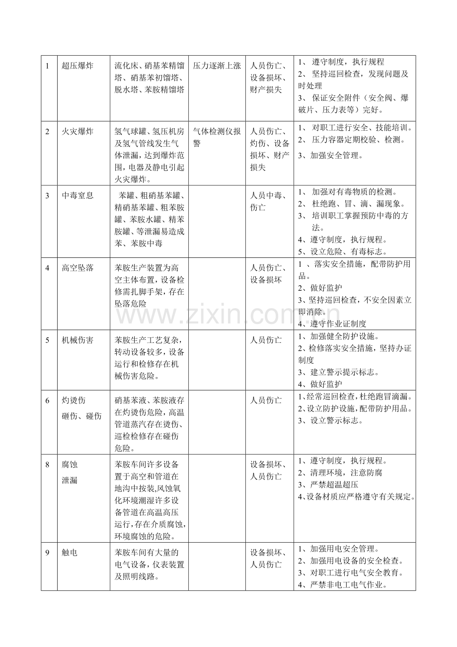 苯胺生产装置现场处置方案解析.docx_第2页
