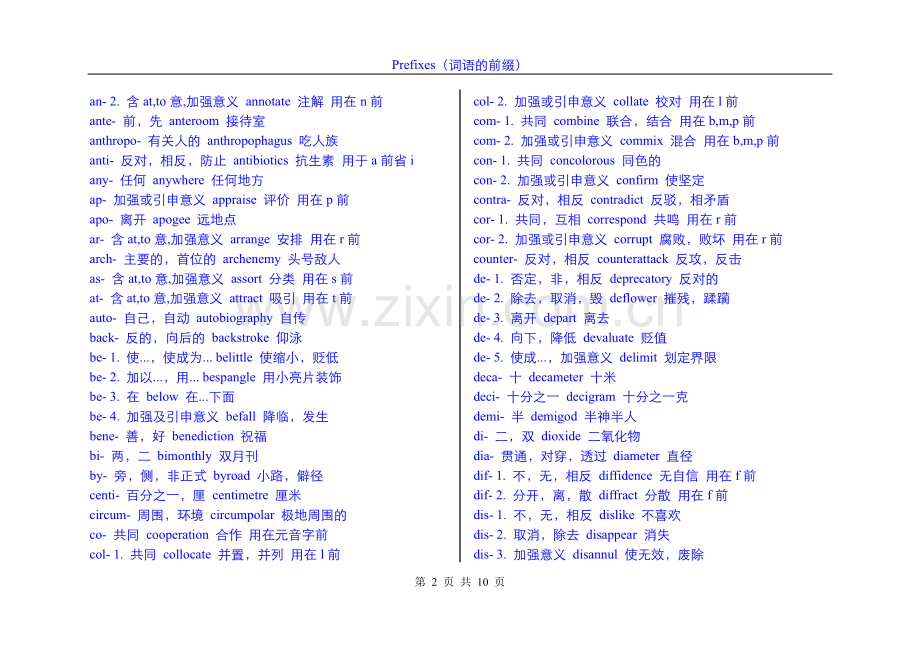 【Prefixes(词语的前缀)】.doc_第2页
