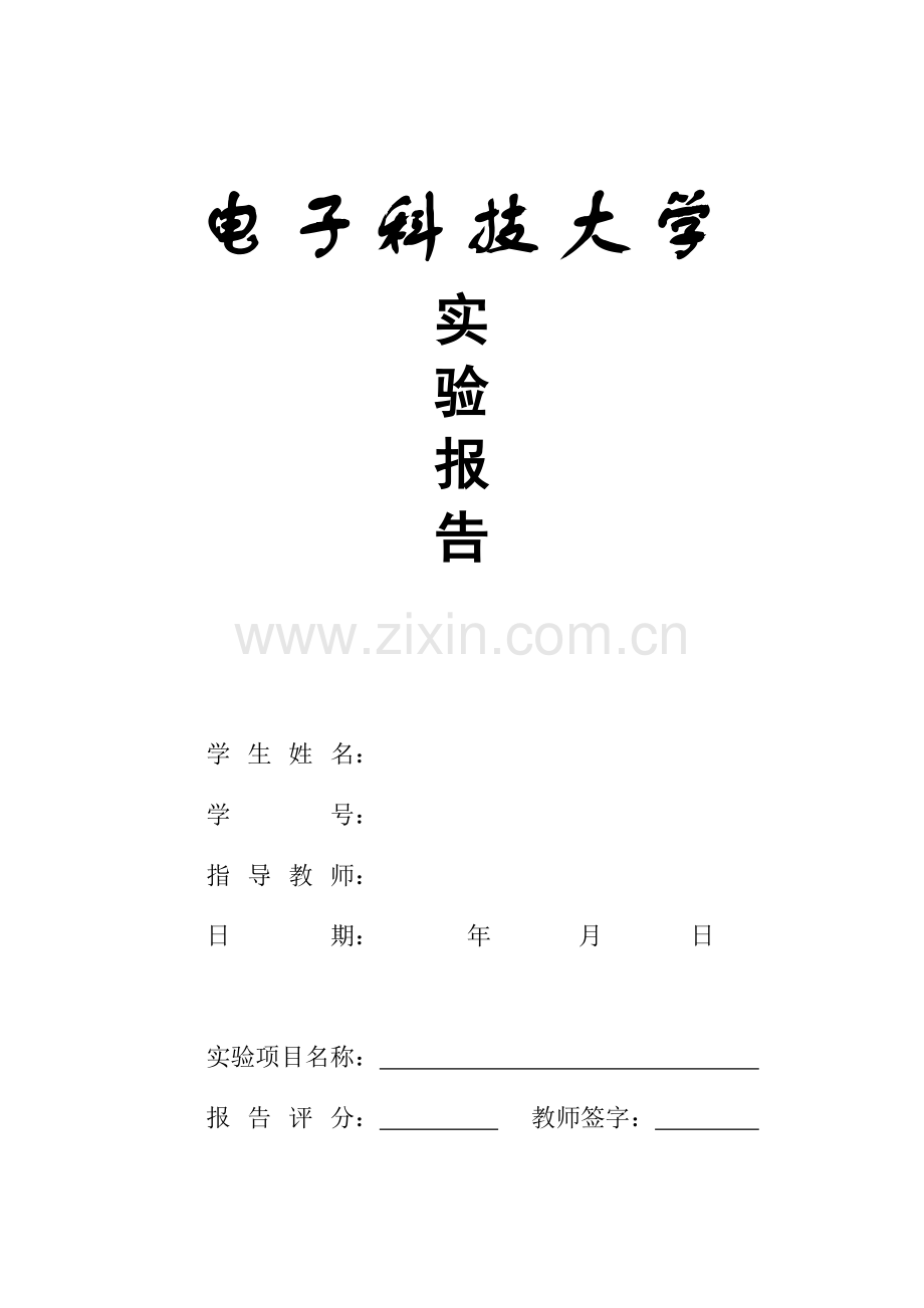 电子科大-tcpip实验报告二(排错工具ping和trace).doc_第1页