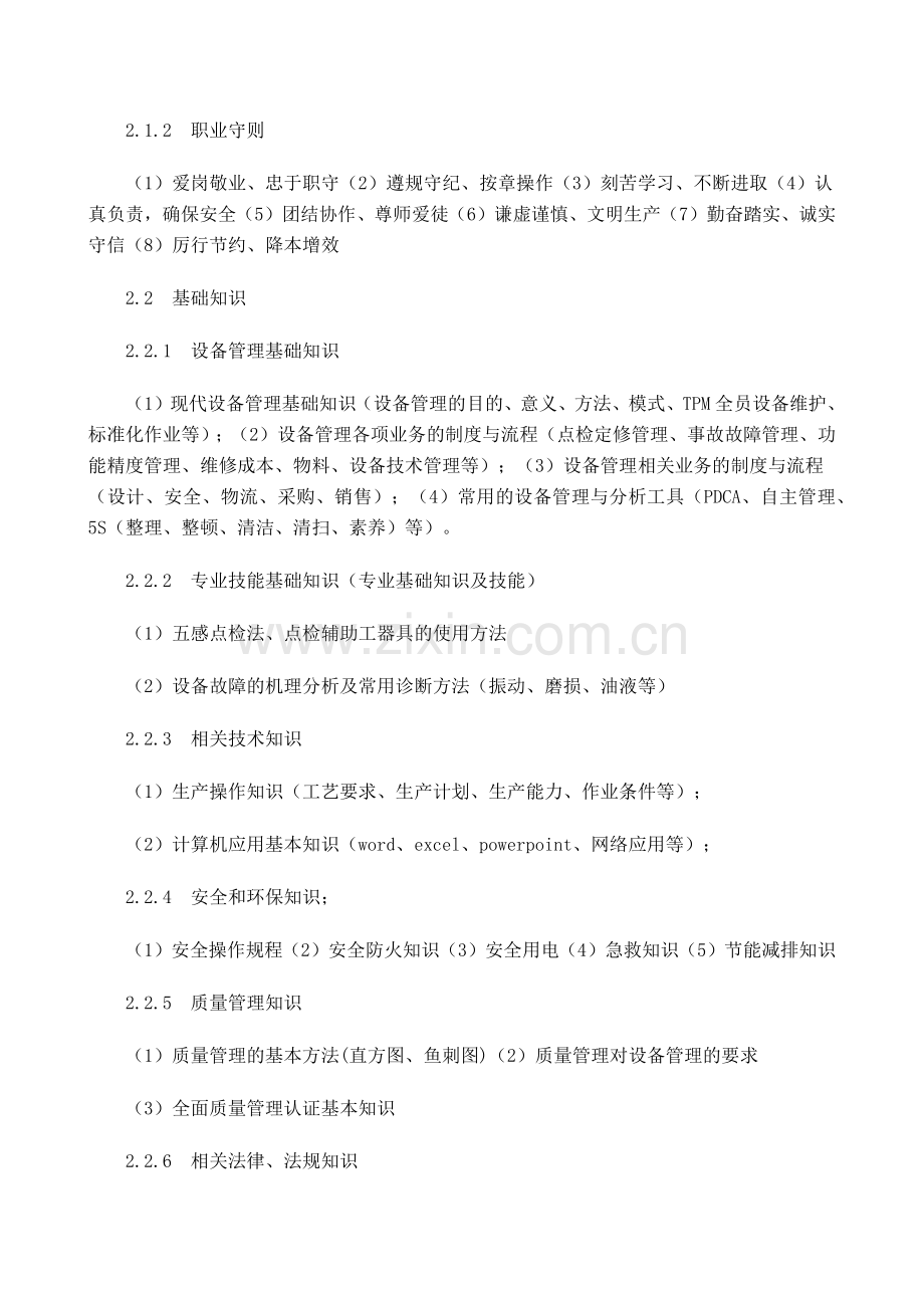 设备点检员职业标准(暂行).docx_第2页