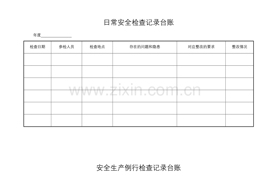 日常安全检查记录台账(4页).doc_第1页