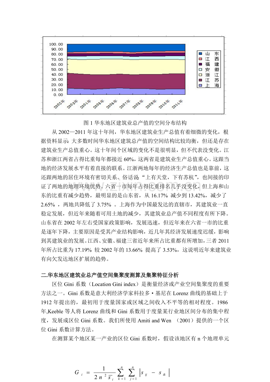 华东地区建筑业总产值空间集聚分析.doc_第2页