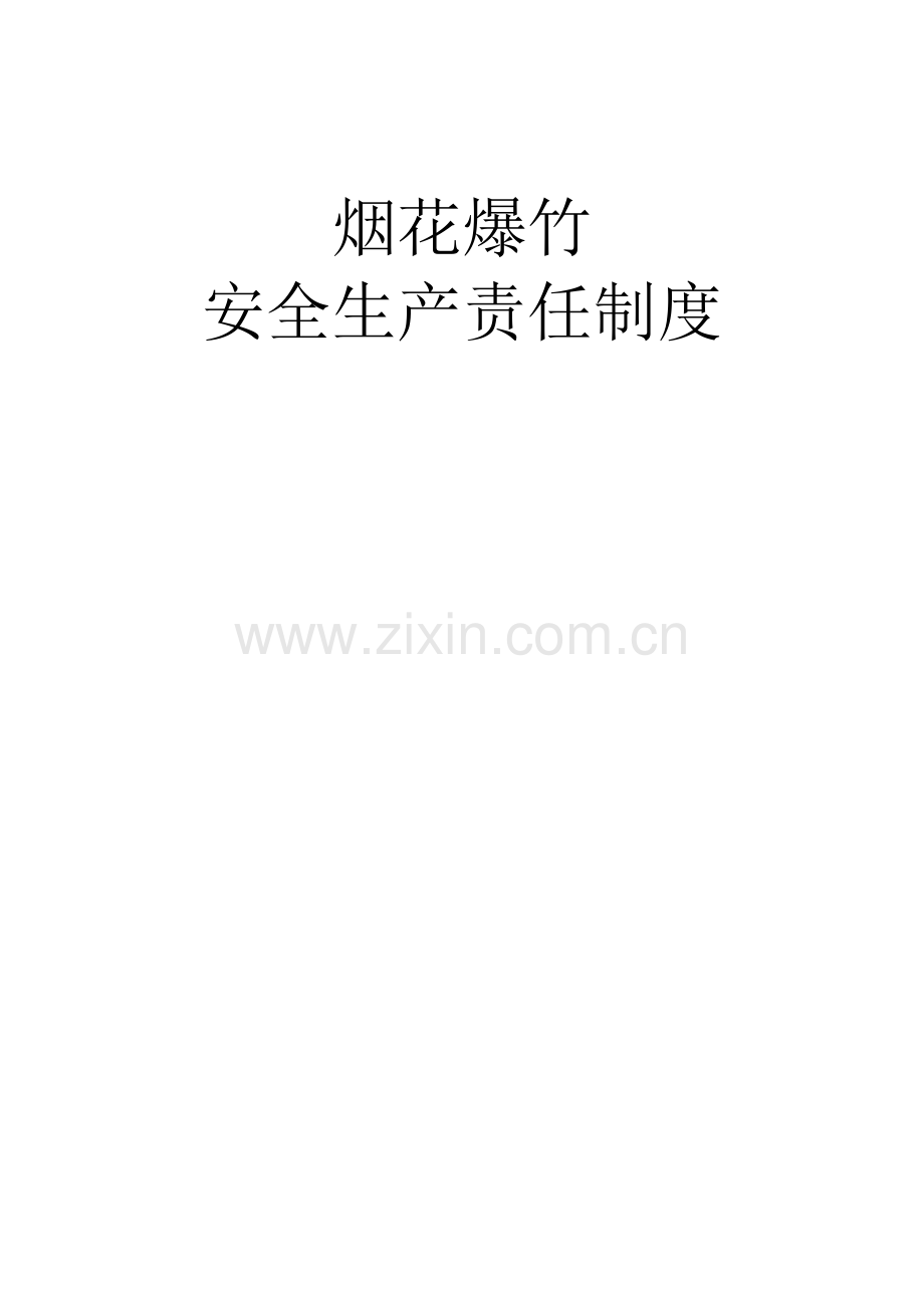 烟花爆竹安全生产责任制度范本.docx_第1页