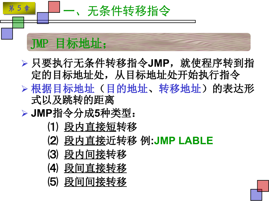 微机原理 第5章5.2.5控制转移类指令与处理器控制指令.ppt_第2页