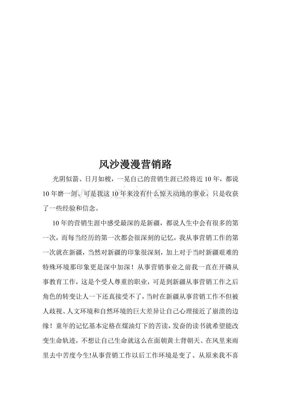 试议风沙漫漫营销路.docx_第1页