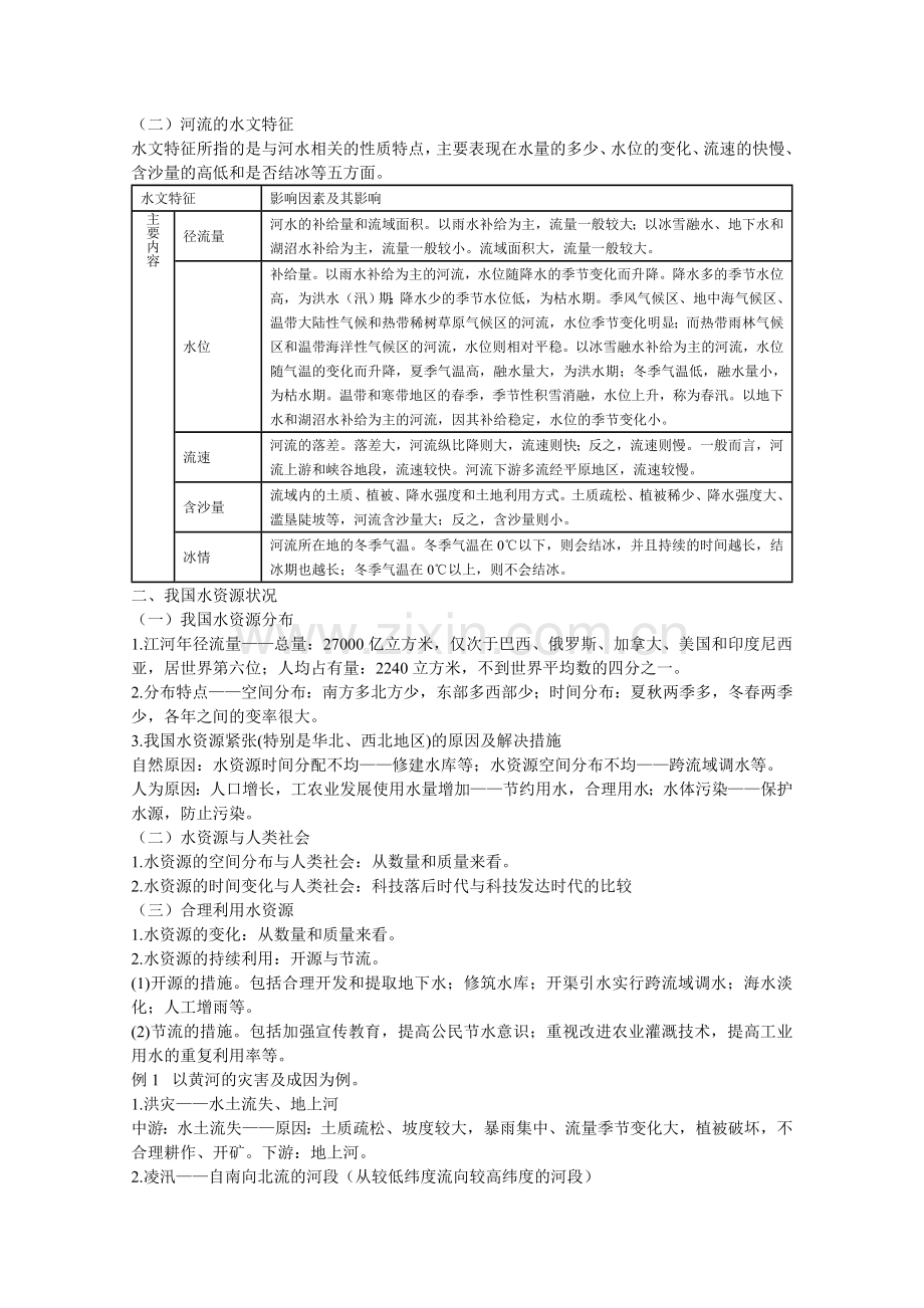 高中地理河水及水资源专题复习.doc_第2页