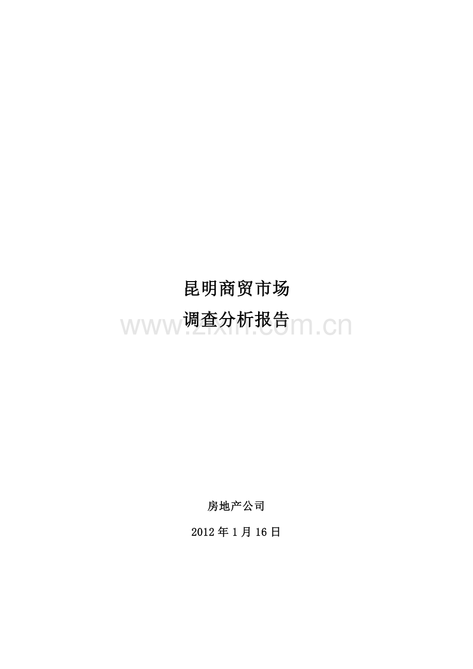 昆明商贸城市场调研分析报告110.docx_第1页