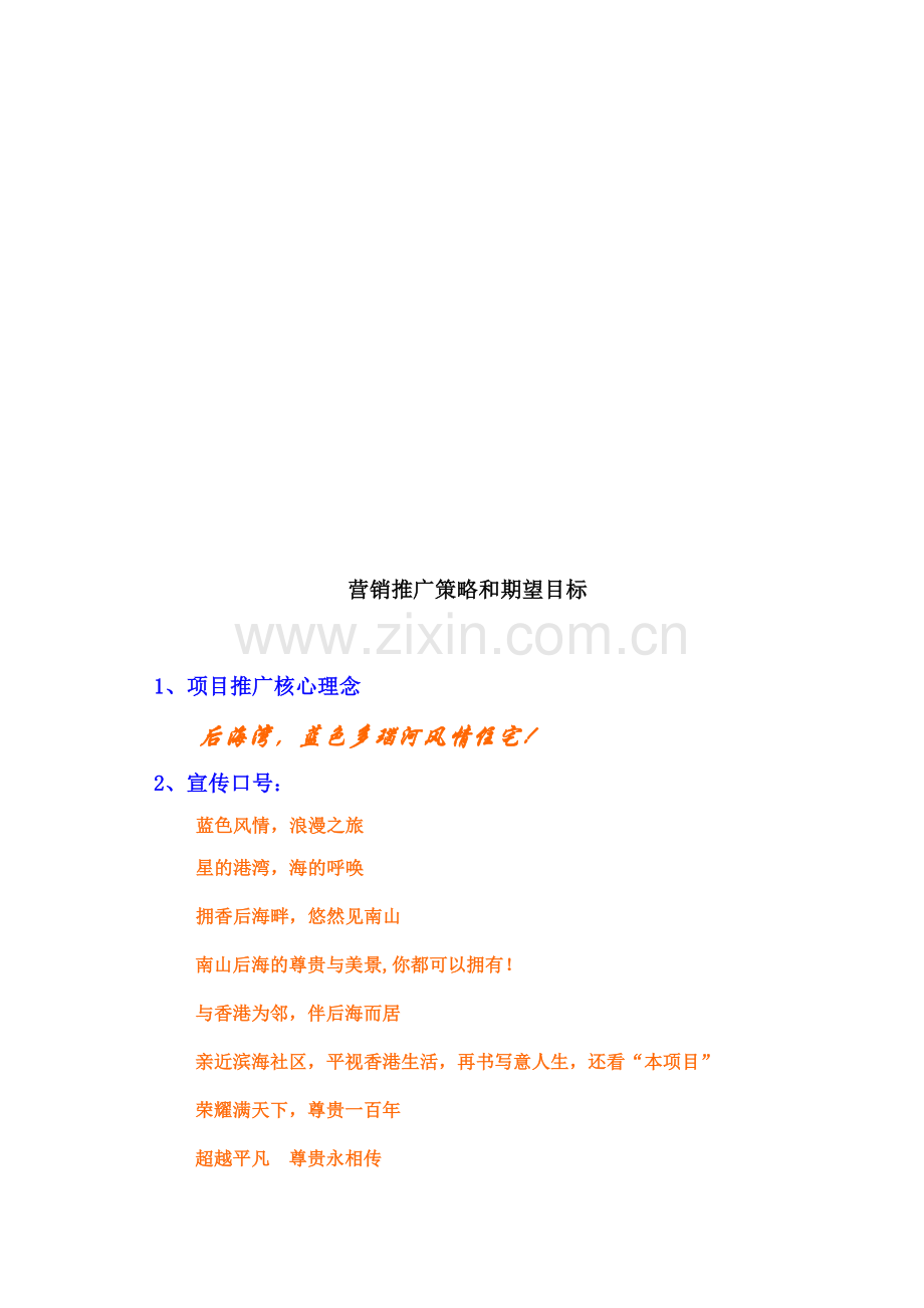 试谈营销推广策略与期望目标.docx_第1页