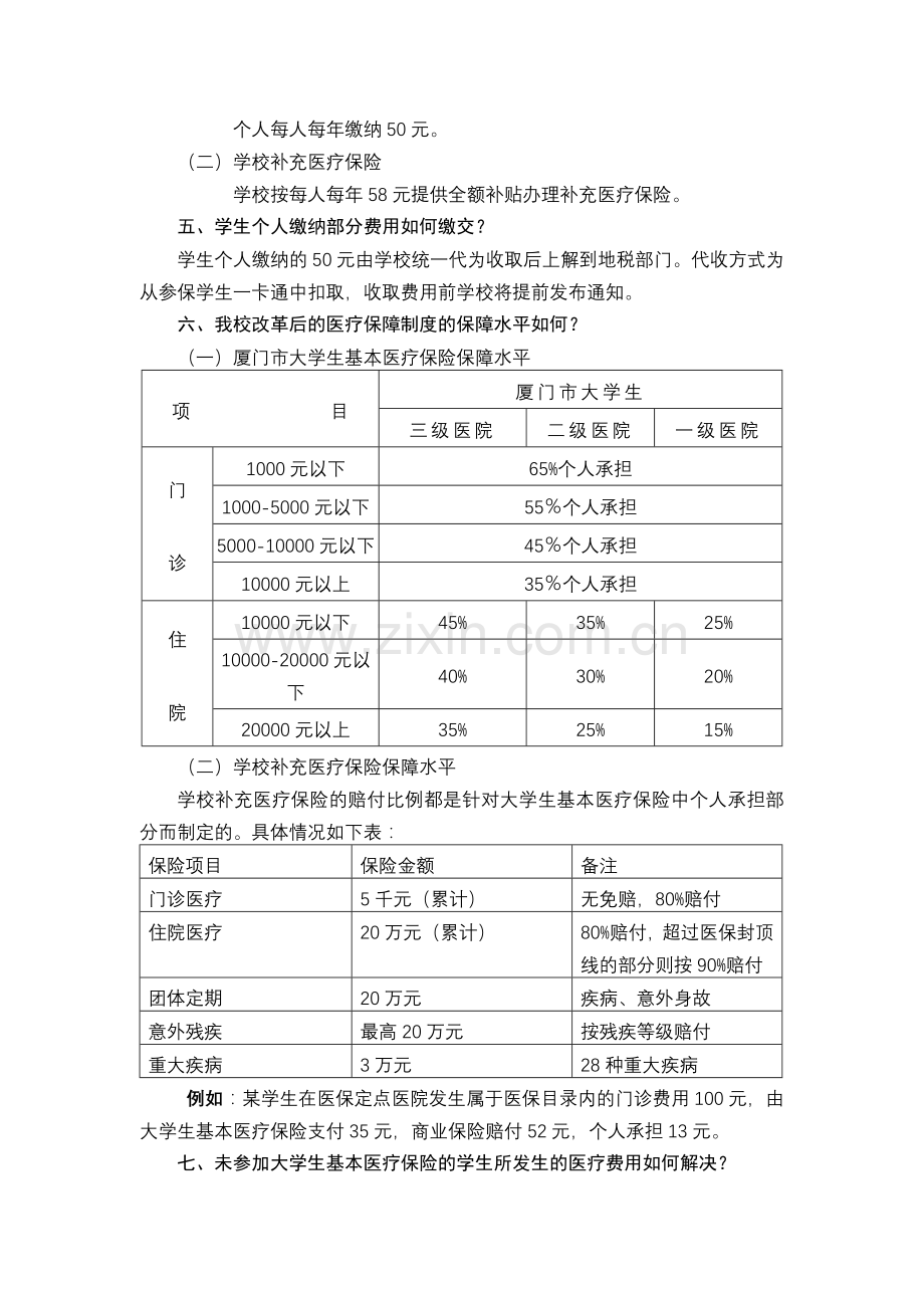 厦门大学学生参加厦门市城乡居民基本医疗保险问答.docx_第2页