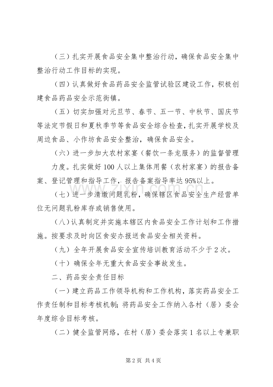 小周镇食品药品安全责任书 (2).docx_第2页