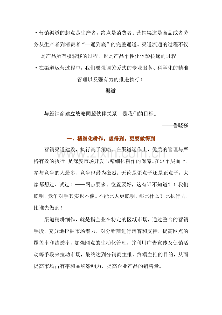 某品牌内衣营销渠道策略.docx_第1页
