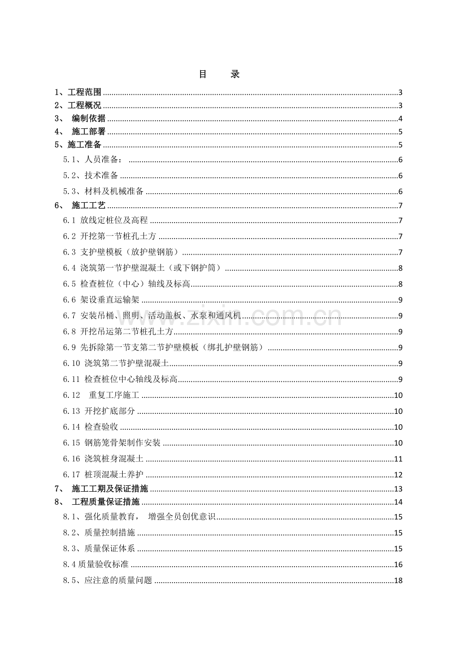人工挖孔桩施工方案3.docx_第1页