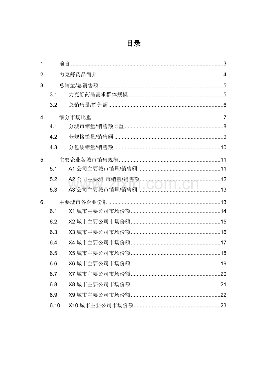 X年力克舒药品销售数据市场调研报告.docx_第2页
