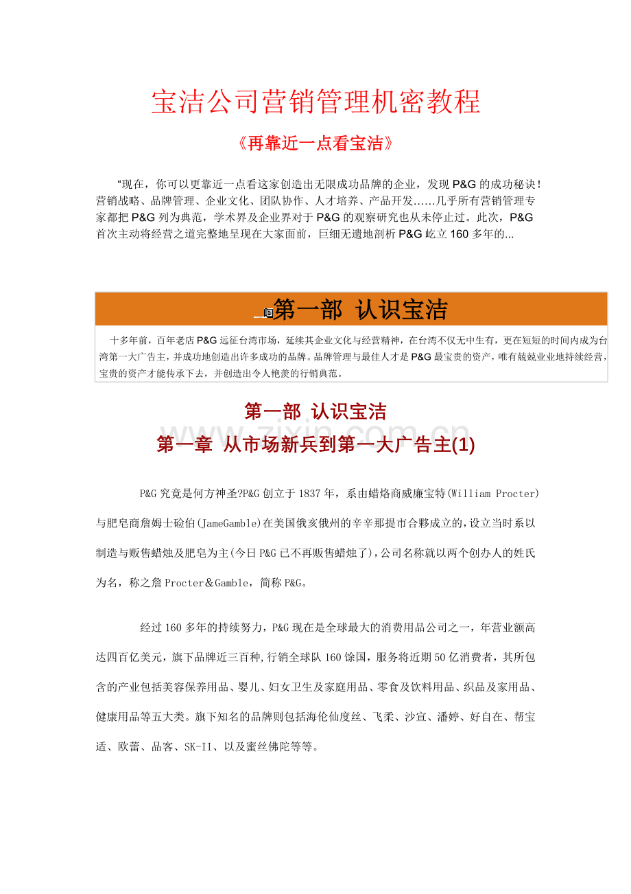 宝洁公司的营销成功奥秘.docx_第1页