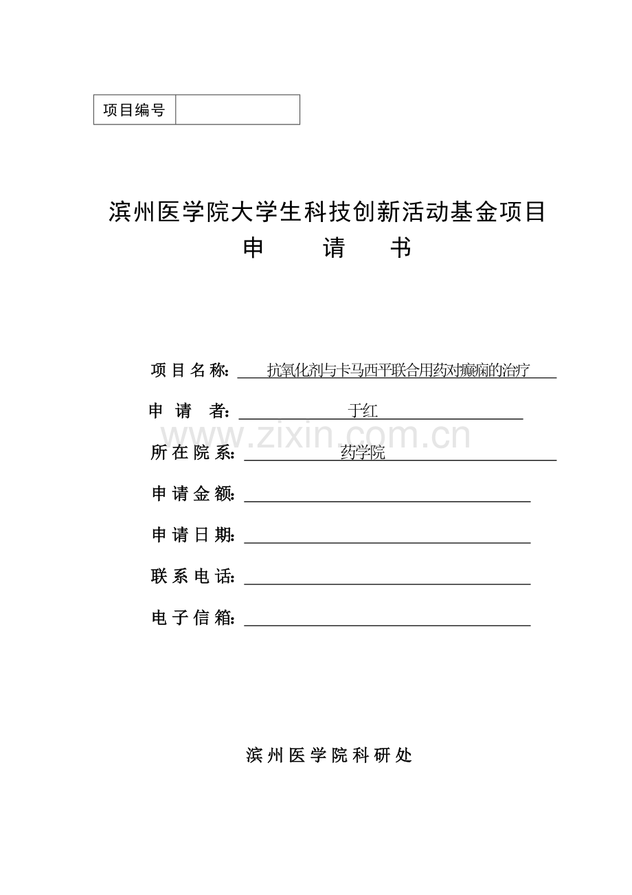 大学生科技创新标书.doc_第1页