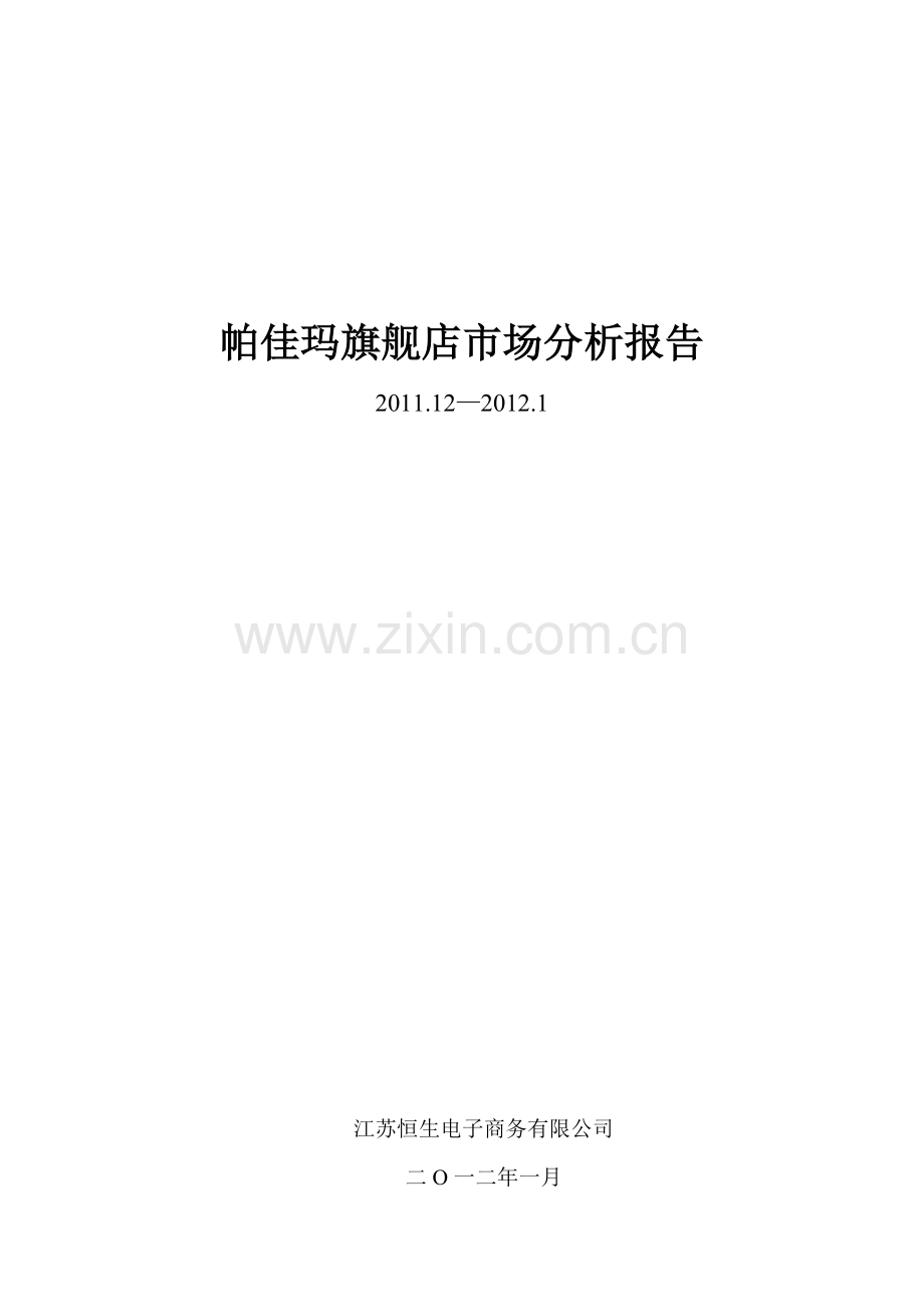 帕佳码市场分析报告1.docx_第1页