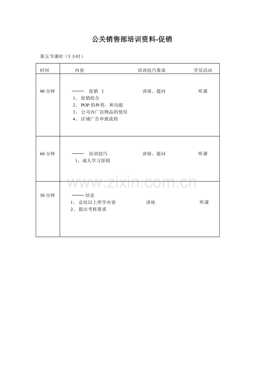 XX酒店公关销售部培训资料-促销（P）.docx_第1页