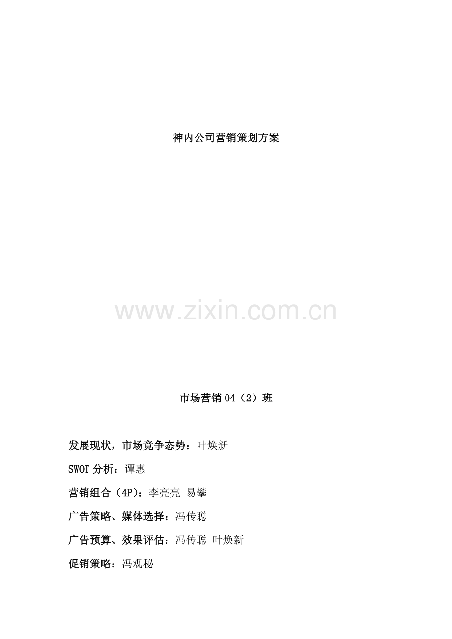 公司营销策划方案.docx_第1页