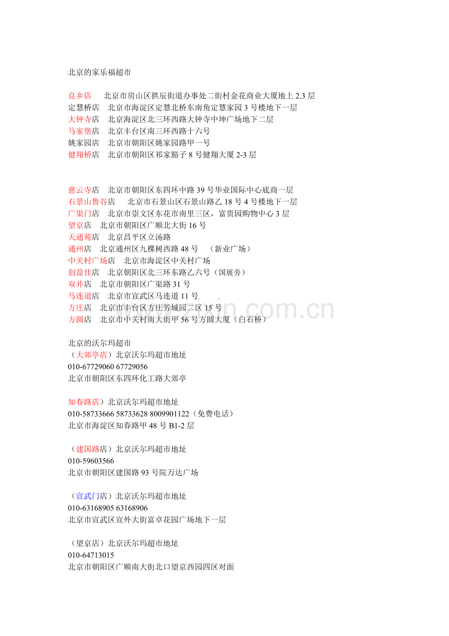 北京超市资料大全.docx_第1页