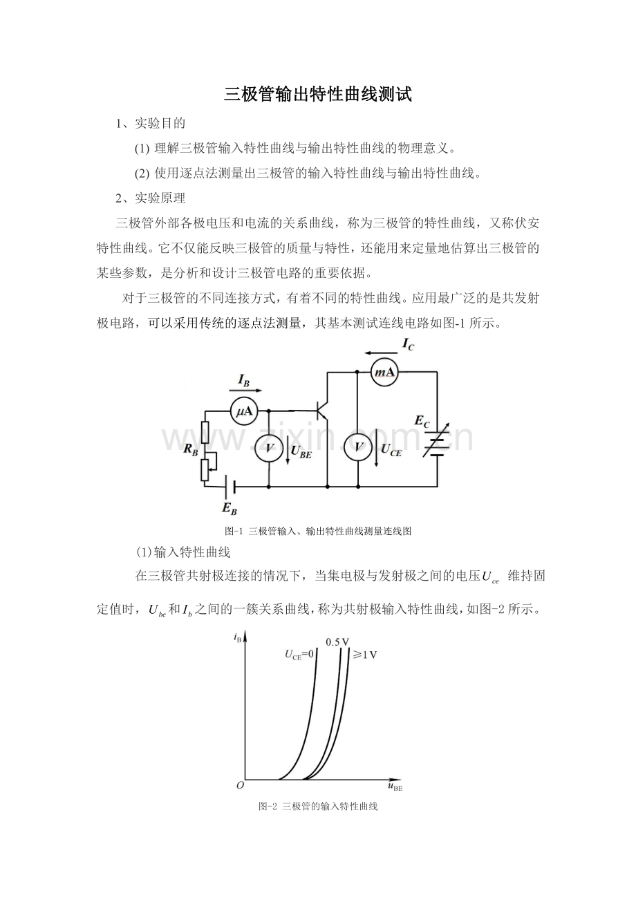 三极管输出特性曲线测试.doc_第1页