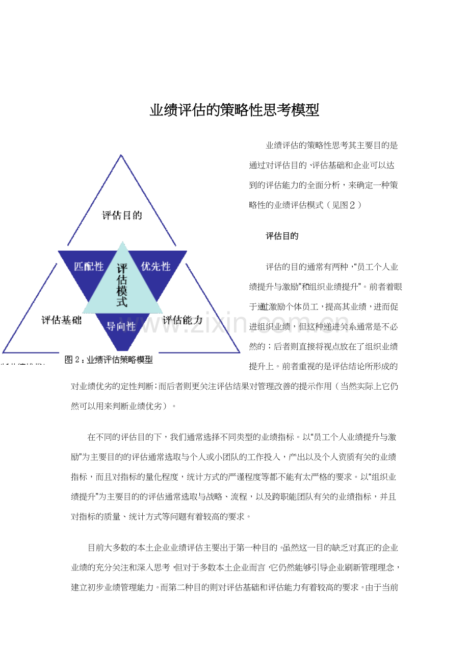 业绩评估的策略性思考模型.docx_第1页