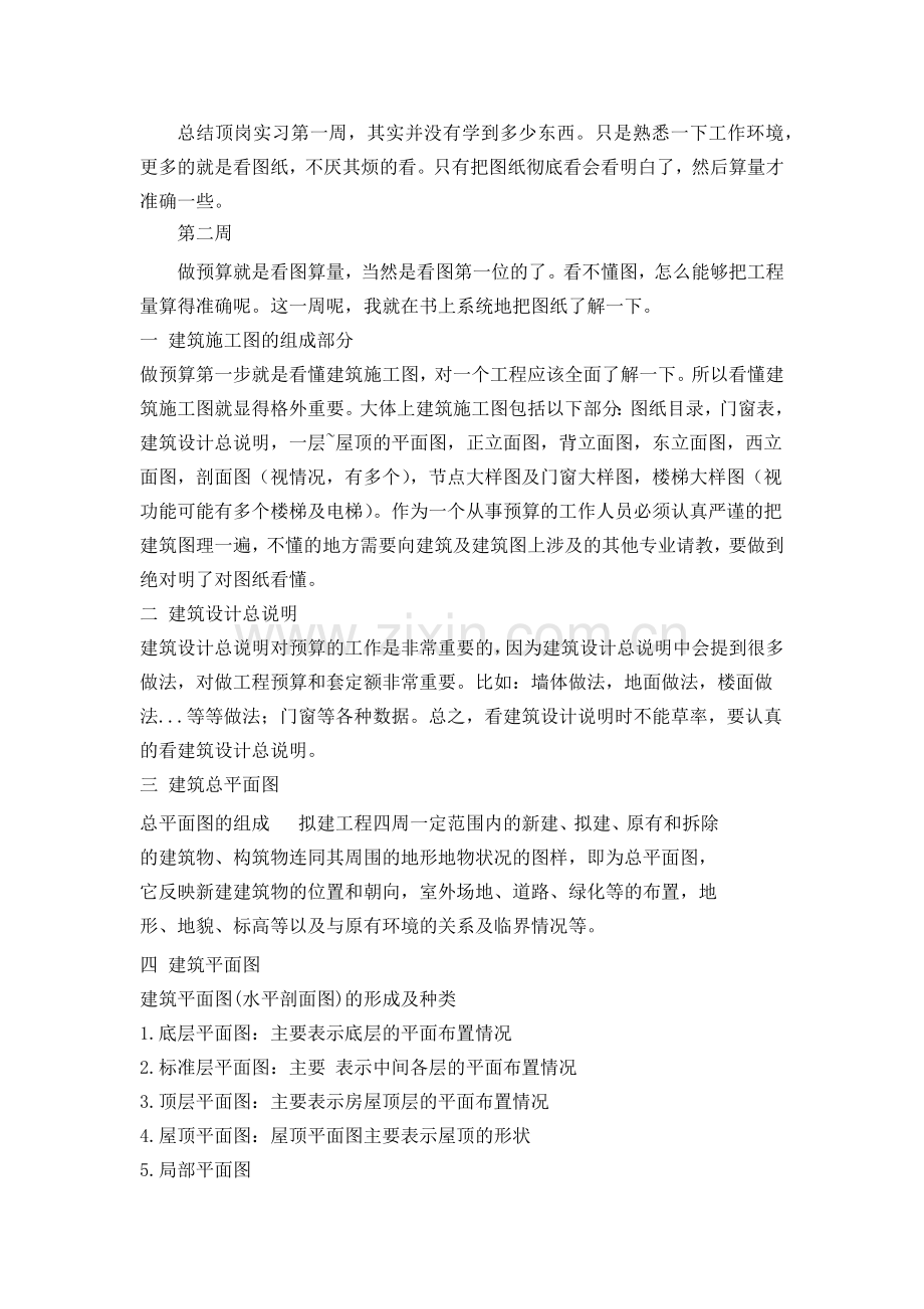 工程造价实习周记.docx_第2页
